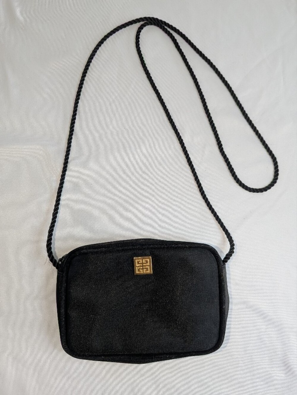 1980's Givenchy Black Crossbody Shoulder Bag